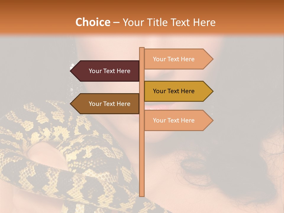 Tanned Seductive Babe PowerPoint Template