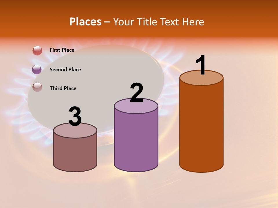 Flaming Oval Flammable PowerPoint Template