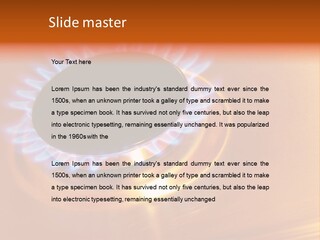 Flaming Oval Flammable PowerPoint Template