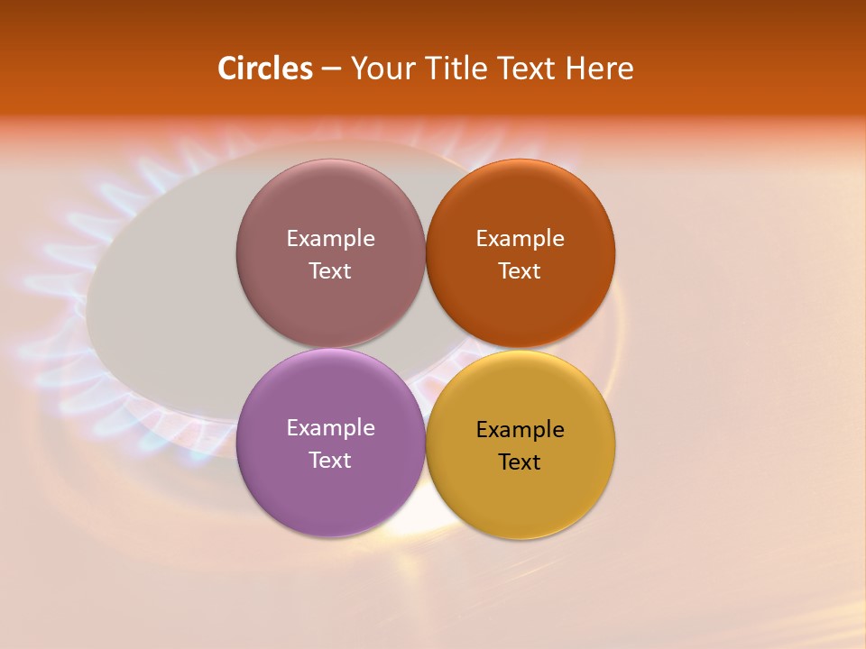 Flaming Oval Flammable PowerPoint Template