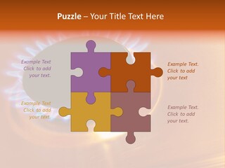 Flaming Oval Flammable PowerPoint Template