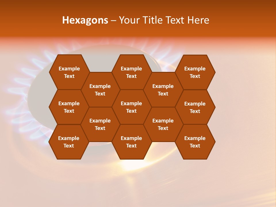 Flaming Oval Flammable PowerPoint Template