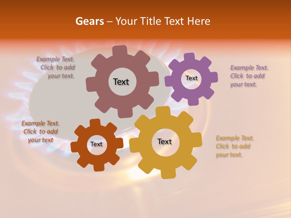Flaming Oval Flammable PowerPoint Template