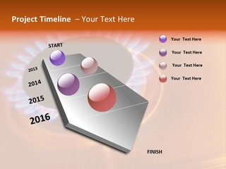 Flaming Oval Flammable PowerPoint Template