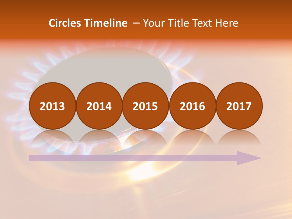 Flaming Oval Flammable PowerPoint Template