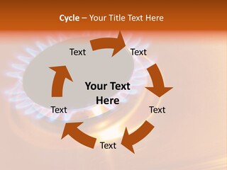 Flaming Oval Flammable PowerPoint Template
