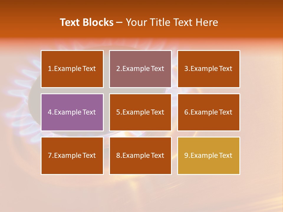 Flaming Oval Flammable PowerPoint Template