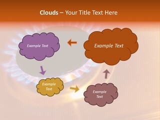 Flaming Oval Flammable PowerPoint Template