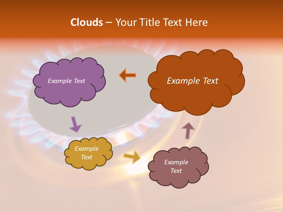 Flaming Oval Flammable PowerPoint Template