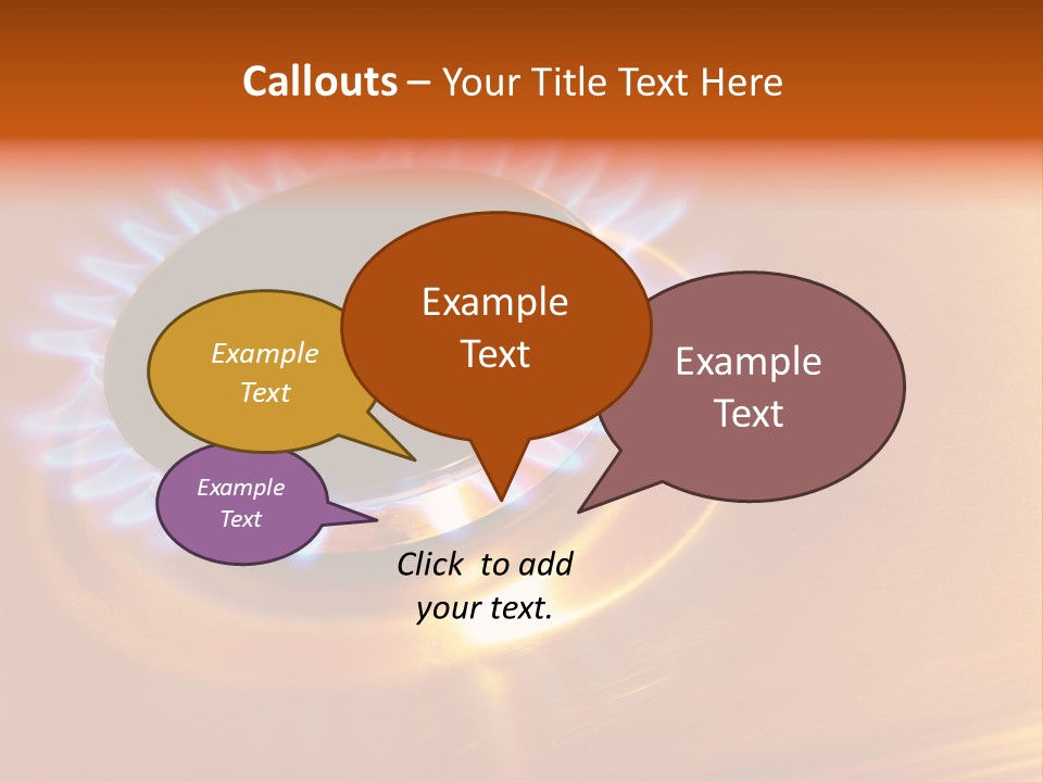 Flaming Oval Flammable PowerPoint Template
