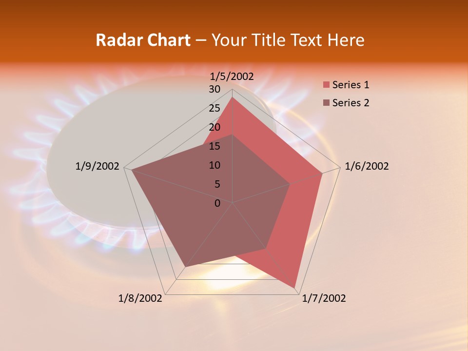 Flaming Oval Flammable PowerPoint Template