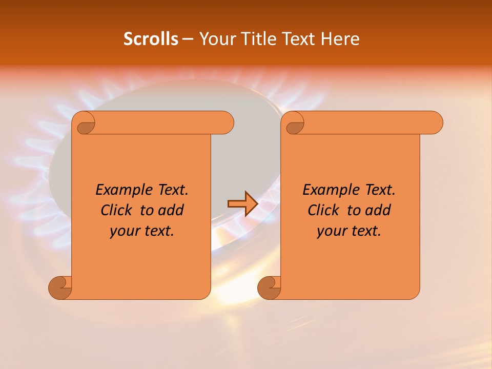 Flaming Oval Flammable PowerPoint Template