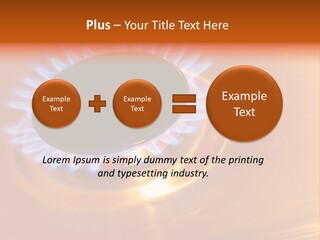 Flaming Oval Flammable PowerPoint Template