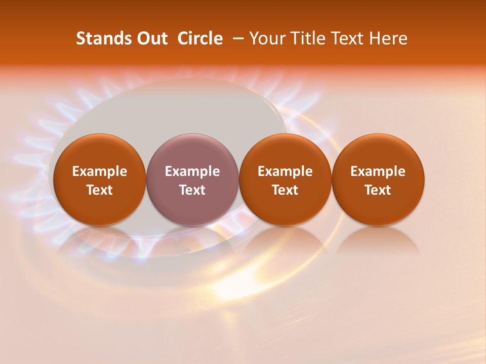 Flaming Oval Flammable PowerPoint Template