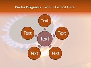 Flaming Oval Flammable PowerPoint Template