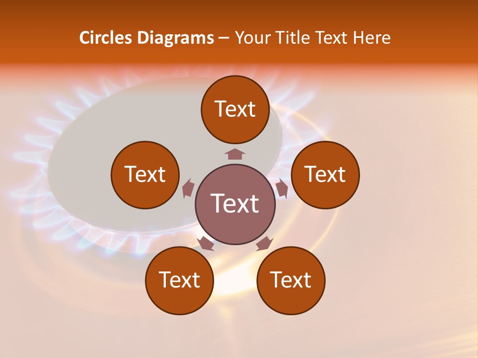 Flaming Oval Flammable PowerPoint Template