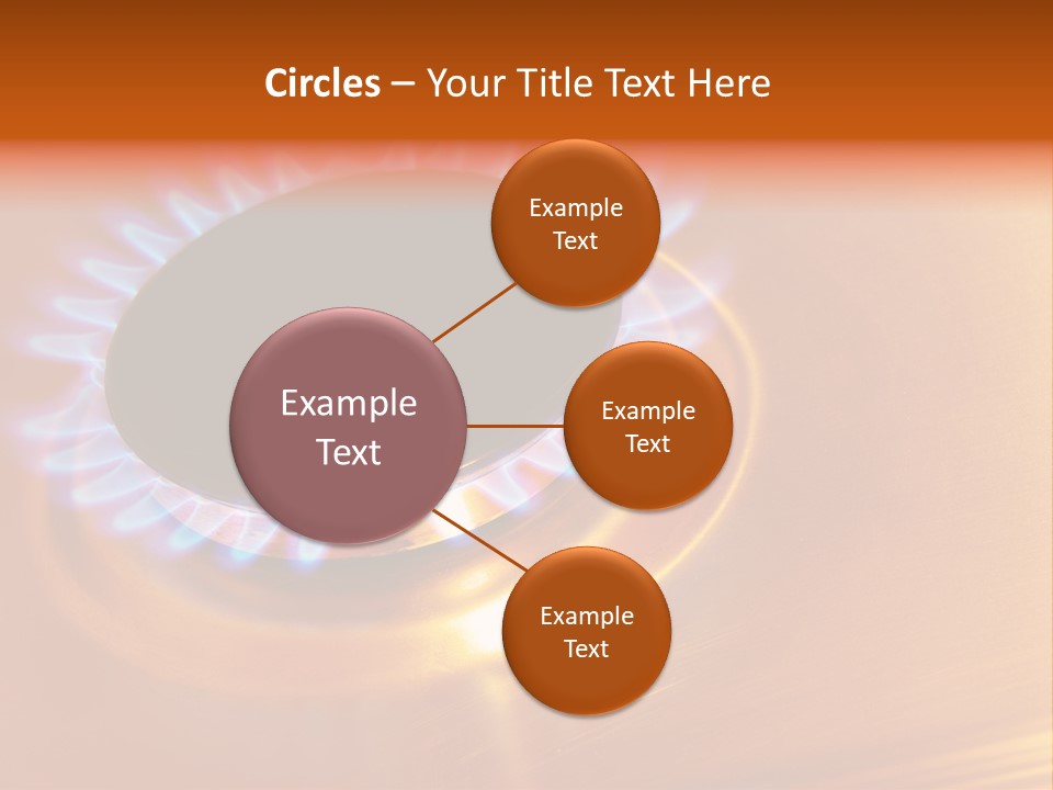 Flaming Oval Flammable PowerPoint Template