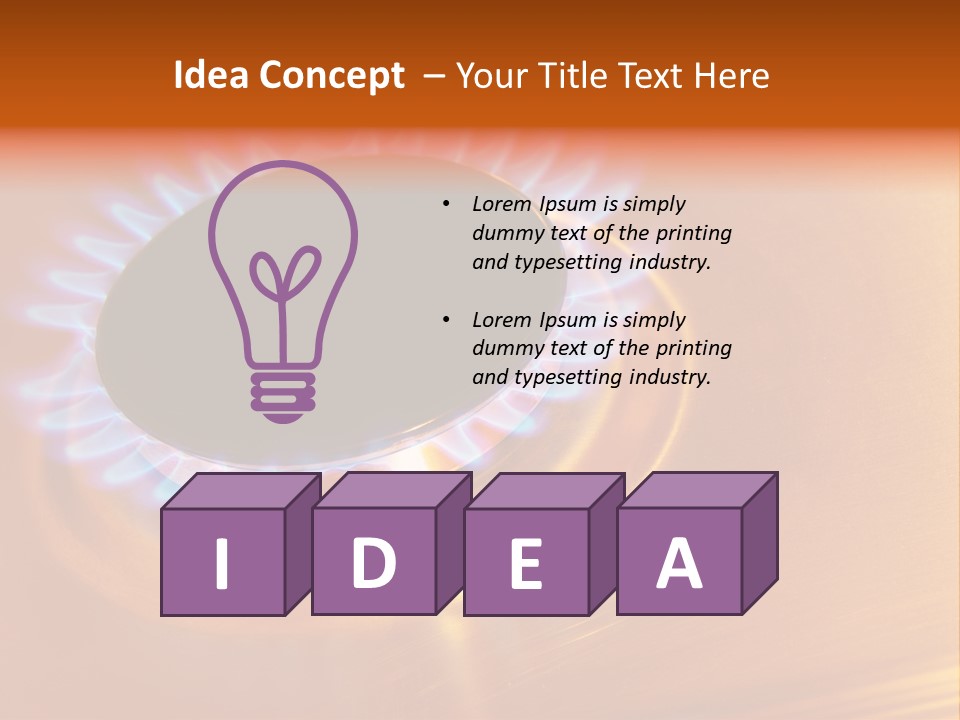 Flaming Oval Flammable PowerPoint Template
