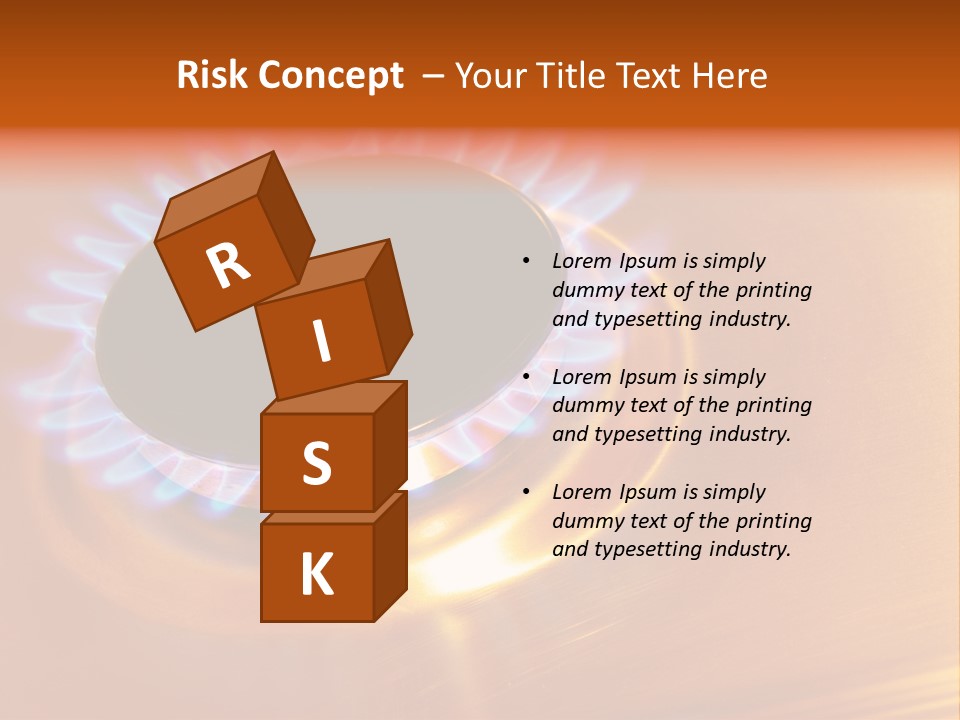 Flaming Oval Flammable PowerPoint Template