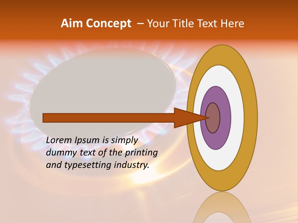 Flaming Oval Flammable PowerPoint Template