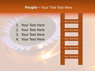 Flaming Oval Flammable PowerPoint Template