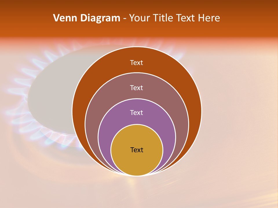 Flaming Oval Flammable PowerPoint Template