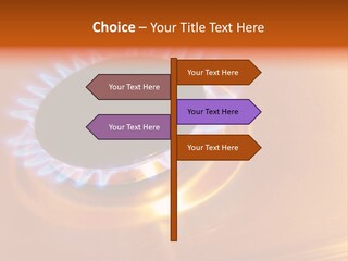Flaming Oval Flammable PowerPoint Template