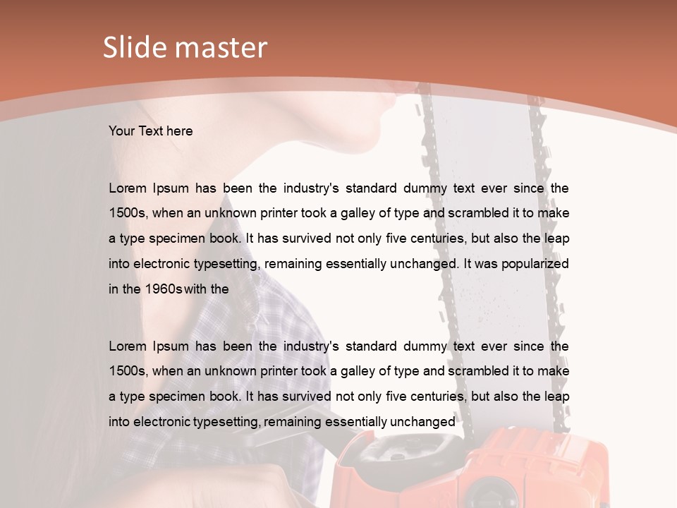 Worker Sharp Earphones PowerPoint Template