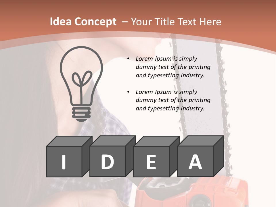 Worker Sharp Earphones PowerPoint Template