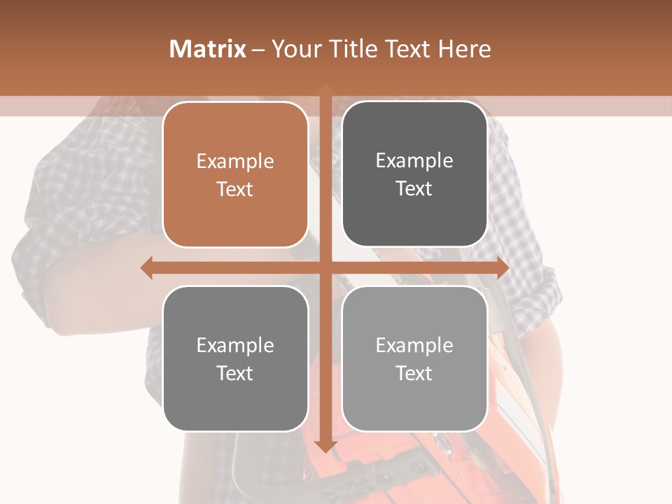 Standing Caucasian Carpenter PowerPoint Template