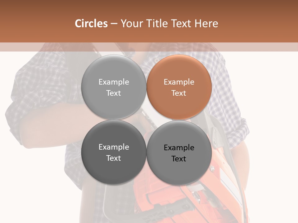 Standing Caucasian Carpenter PowerPoint Template