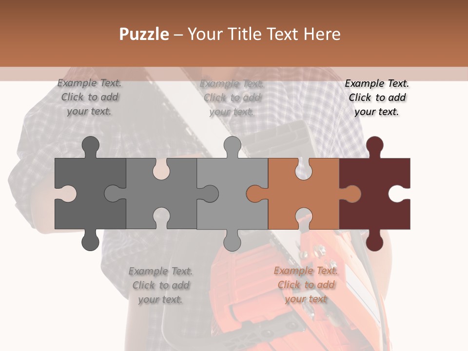 Standing Caucasian Carpenter PowerPoint Template