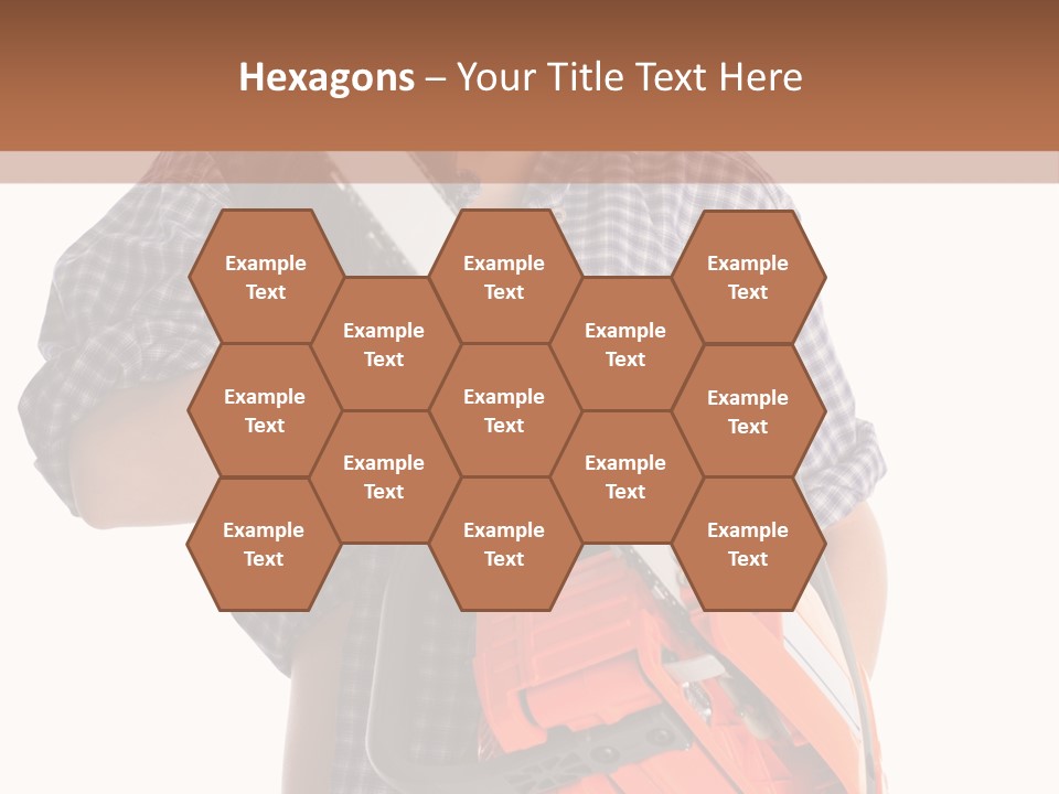 Standing Caucasian Carpenter PowerPoint Template