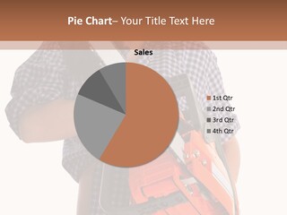 Standing Caucasian Carpenter PowerPoint Template