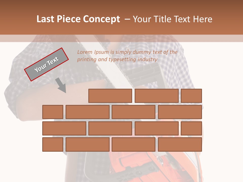 Standing Caucasian Carpenter PowerPoint Template