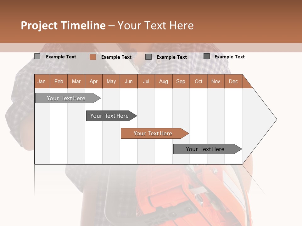 Standing Caucasian Carpenter PowerPoint Template