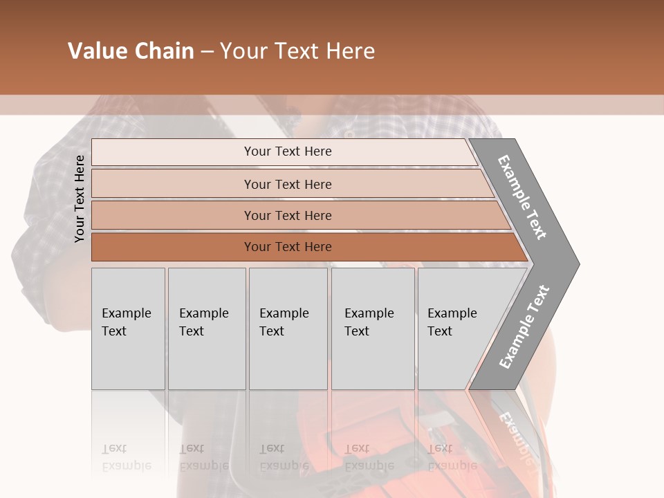 Standing Caucasian Carpenter PowerPoint Template