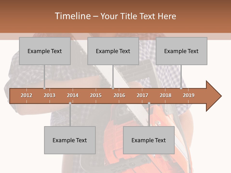 Standing Caucasian Carpenter PowerPoint Template