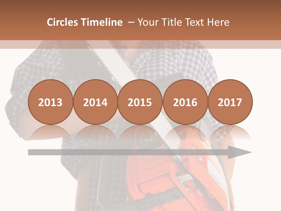 Standing Caucasian Carpenter PowerPoint Template