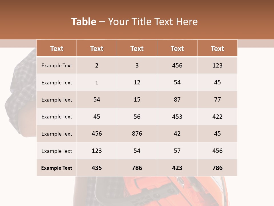 Standing Caucasian Carpenter PowerPoint Template