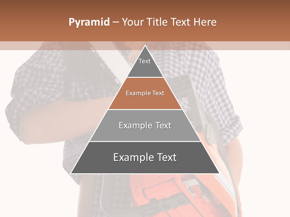 Standing Caucasian Carpenter PowerPoint Template
