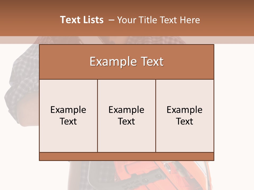Standing Caucasian Carpenter PowerPoint Template