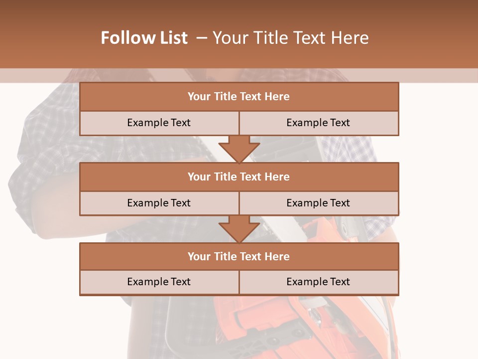 Standing Caucasian Carpenter PowerPoint Template