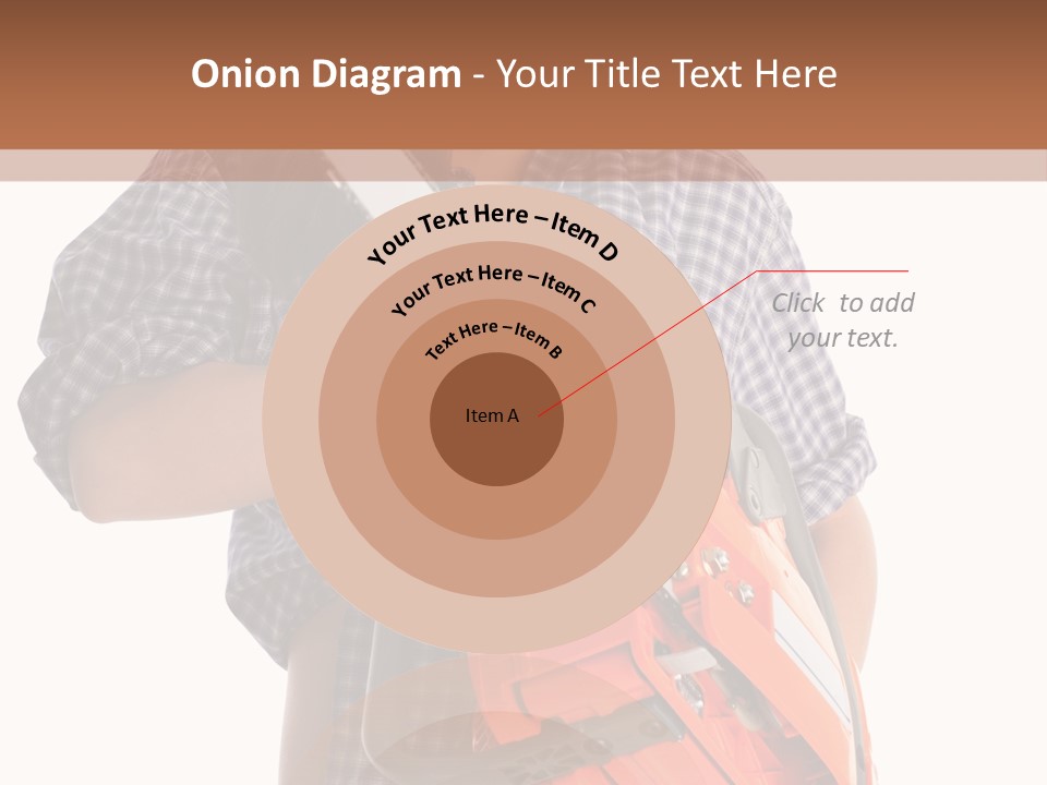 Standing Caucasian Carpenter PowerPoint Template