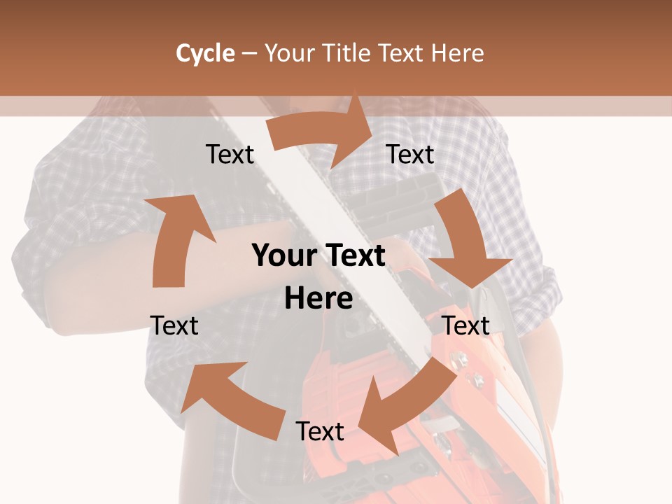 Standing Caucasian Carpenter PowerPoint Template