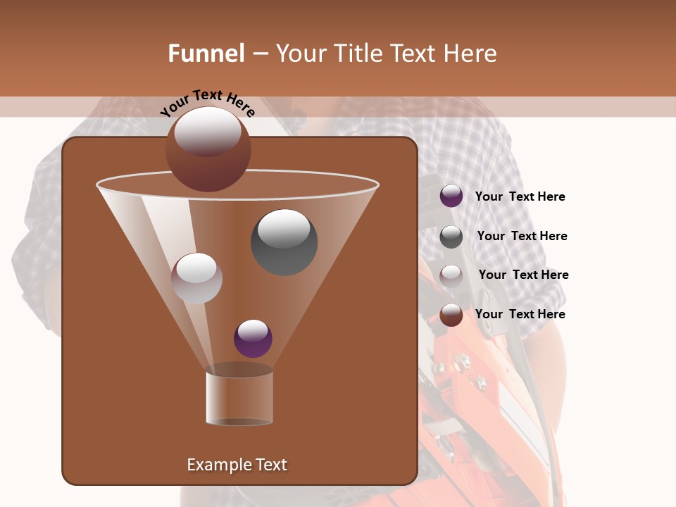Standing Caucasian Carpenter PowerPoint Template