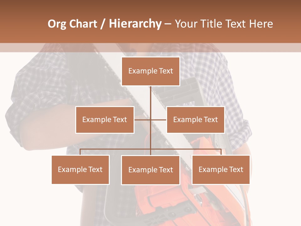 Standing Caucasian Carpenter PowerPoint Template