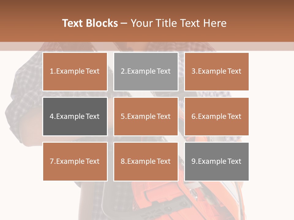 Standing Caucasian Carpenter PowerPoint Template