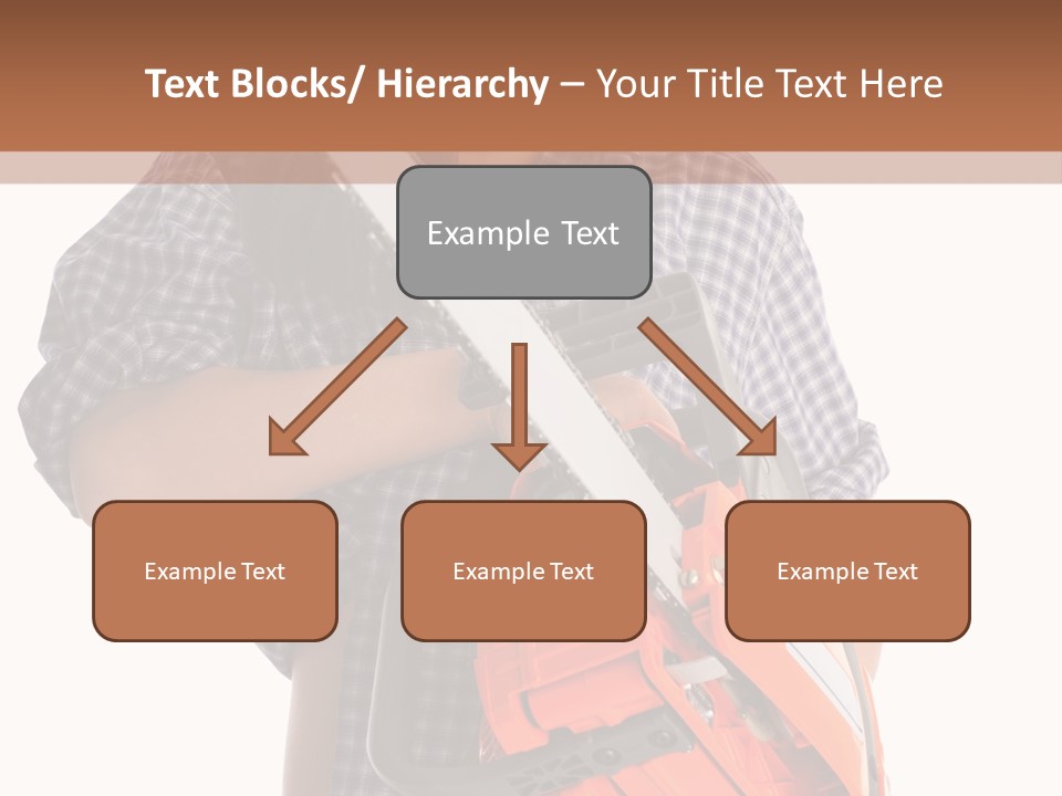 Standing Caucasian Carpenter PowerPoint Template