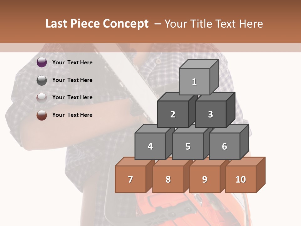 Standing Caucasian Carpenter PowerPoint Template